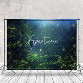 Aperturee - Night Green Firefly Forest Backdrop For Photography